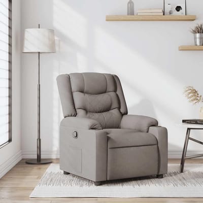 Comfortabele Relaxstoel - Comfortstoel Zetel - Ontspannen Lezen - Handmatige Verstelbaarheid - 77x93x99 cm - Taupe