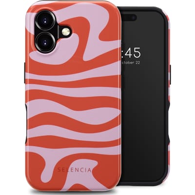 Selencia Hoesje - Geschikt voor Apple iPhone 16 - Backcover geschikt voor MagSafe - Dream Swirl Pink