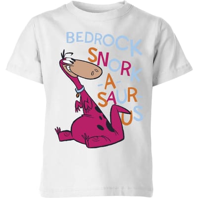 The Flintstones Bedrock Snork-A-Saur-Us Kids' T-Shirt - White - 98/104 (3-4 jaar)