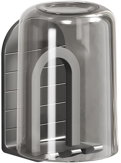 Dailygoods- Tandenbekerhouder zonder boren - Tandenborstelhouder - Mondwaterbekerhouder - Wandhouder - Zelfklevend - Geschikt voor alle tandenborstelmaten