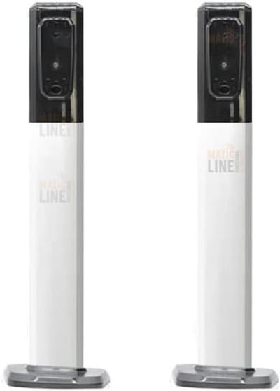 Paar Aluminium Zuilen voor Fotocellen (Hoogte 522 mm)