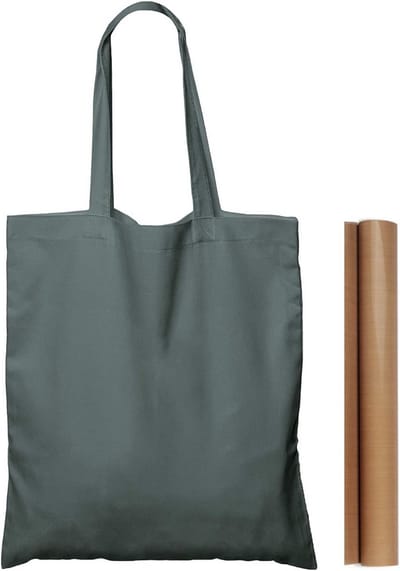15 Stuks Grijze Katoenen Tassen 38x40cm - Herbruikbare Stoffen Tassen Bulk