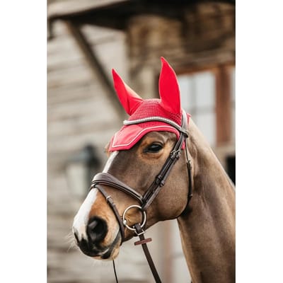 Kentucky Horsewear - Kentucky Horsewear Oornetje Wellington Velvet - Red - Maat Pony