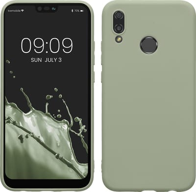 kwmobile telefoonhoesje geschikt voor Huawei P20 Lite - Hoesje voor smartphone - Back cover in grijsgroen