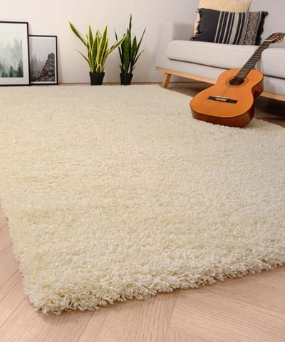 Hoogpolig vloerkleed - Shaggy Grand crème 80x150