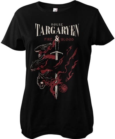 Game of Thrones T-shirt House Targaryen Girly Tee WB-5-GOT004-H38-4