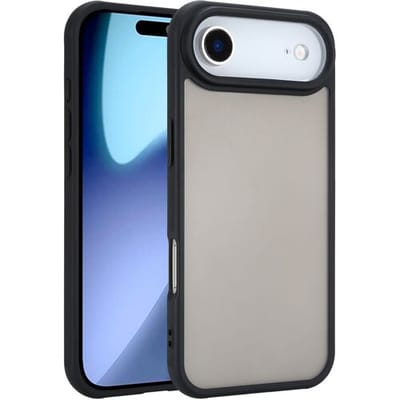 Coverzs matte hardcase hoesje geschikt voor iPhone Air (zwart) – stevige case met krasbestendige bescherming, slank design en perfecte pasvorm