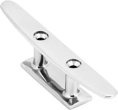 150mm RVS Frog voor Touwen en Vlaggenmasten - Plat met 2 Gaten, Roestvrij, UV- en Zoutwaterbestendig, Ideaal voor Buitengebruik