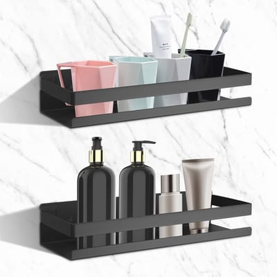 Douche Caddy Plank Organizer – 2 Packs Roestvrijstalen Opbergmand voor Badkamer