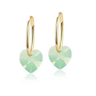 Montebello Oorbellen Claire HG43 - Swarovski Hart - 925 Zilver Verguld - Ø10mm - 20mm