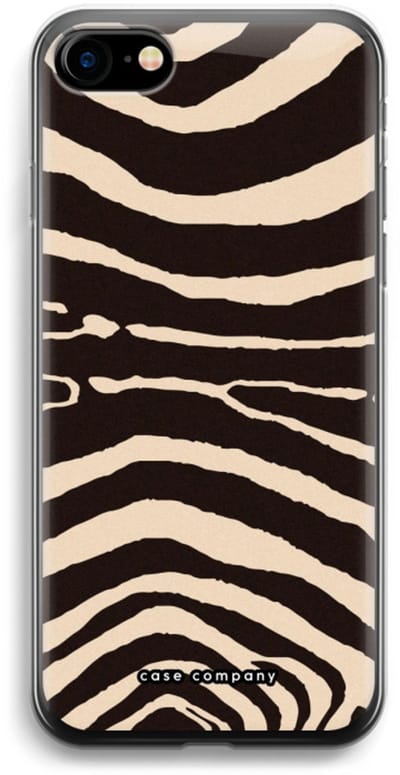 Case Company® - Hoesje geschikt voor iPhone SE 2020 hoesje - Arizona Zebra - Soft Cover Telefoonhoesje - Bescherming aan alle Kanten en Schermrand