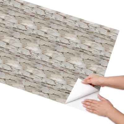 Coloray Meubel Wrap Folie - Beige Meubelfolie - 65x130 cm - Decoratiefolie Houtstructuur - Meubel Wrap Folie - Rustiek Meubelfolie - Plakfolie Meubels - Keuken decoratie - Texturen