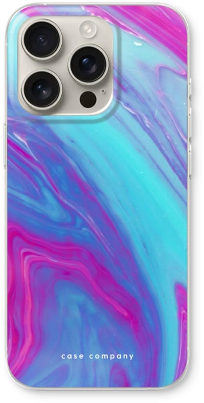 Case Company® - Hoesje geschikt voor iPhone 16 Pro hoesje - Zweverige regenboog - Soft Cover Telefoonhoesje - Bescherming aan alle Kanten en Schermrand