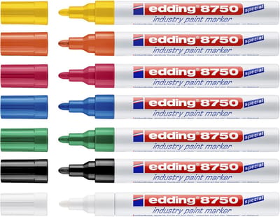 Paintmarker edding 8750 industrie 2-4mm zwart | 10 stuks