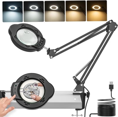 DailySupplies® Vergrootglas met Verlichting - Loeplamp - Vergrootspiegel Led - Zwart