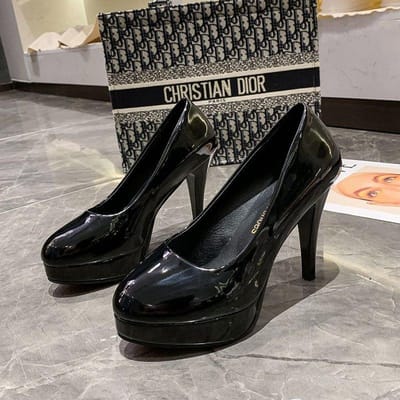 Grote Maat 13 14 15 Platform Hakken Waterdicht Tafel Damesschoenen Ronde Neus Hoge Hak Ondiep Dikke Hak Dames Pumps Dames 39 gray