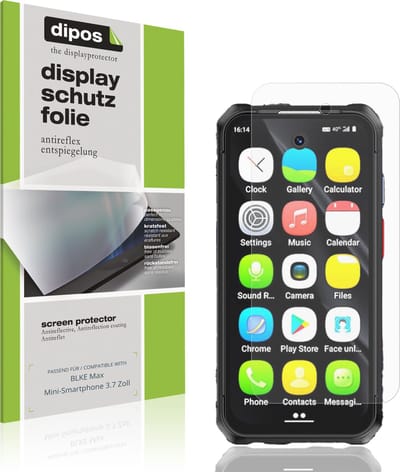 dipos – 4x Matte Beschermfolie geschikt voor BLKE Max Mini-Smartphone 3.7 Zoll | Krasbestendige & antireflecterende Screenprotector Ultra-Thin