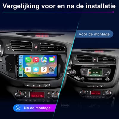 Junsun Android 15 Autoradio Geschikt Voor Kia Cee'd JD 2012-2016 Accessoires, 4GB+64GB, Draadloze CarPlay & Andriod Auto, DAB+, GPS-navigatiesysteem, Bluetooth, Stuurwielbediening, WiFi, 9-inch Touchscreen, DSP, Octa-core processor