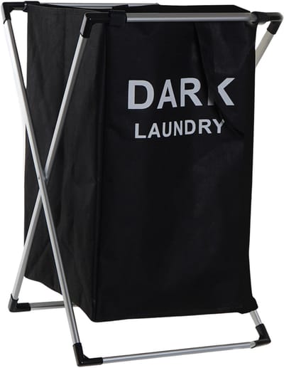 Benson Wasmand Profi - 1x opvang waszak - 60 Liter compartiment - Dark - 39 x 38 x 60 cm - aluminium frame