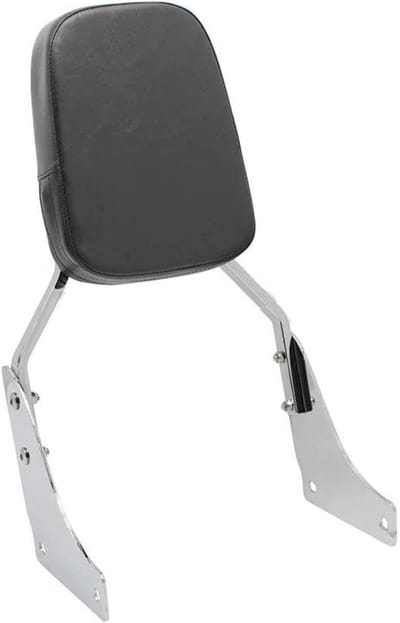 Passagierskussen Motor - Rugsteun Achterbank - Comfortabel Rijden - Afneembaar Ontwerp - Stalen Frame - Zilver