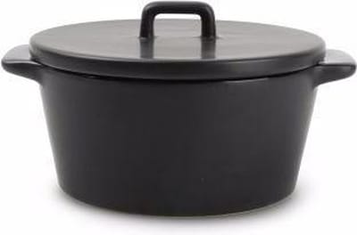 BonBistro Ovenschaal 15/10xH5,5cm met deksel zwart Ardo