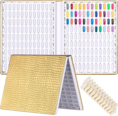 Nail Polish Kleurenboek met 216 Kleuren en 240 Nageltips - Professionele Nagelsalon Hulpmiddelen voor Nagelkunst en Kleurenschema