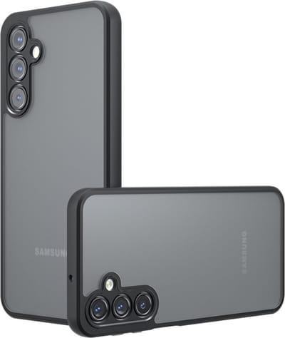 Coverup Hoesje - Geschikt voor Samsung Galaxy A16 Hoesje - Coverup Mat Transparante Back Cover met Camera Cover - Zwart