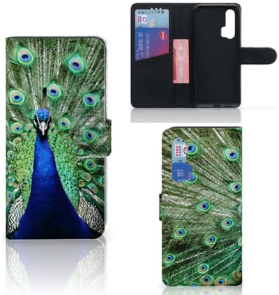 Honor 20 Pro Telefoonhoesje met Pasjes Pauw