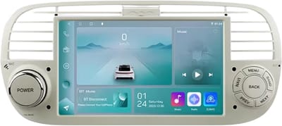 Autoradio met bluetooth - Carplay - Voor Fiat 500 (2007-2015) - Geschikt voor Apple en Android - Stereo - Navigatie - Navigatiesysteem auto - 1GB 32GB - 7"