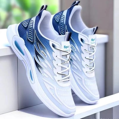 Sneaker Heren Lente Nieuwe Herenschoenen een Veterschoenen Hardloopschoenen Modieus Stijlvol Outfit Schoenen Heren 44 blue