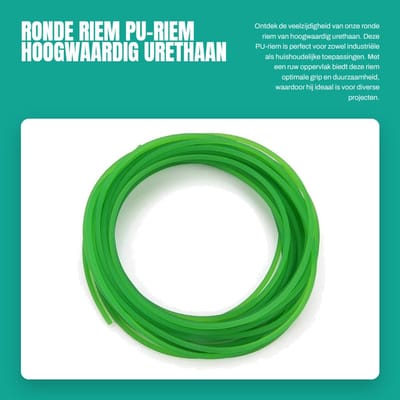 Dailygoods- PU-riem hoogwaardig urethaan - ronde riem - ruw oppervlak - 3 mm x 10 m - industriële producten - verbeterde werkefficiëntie - Aandrijfriem