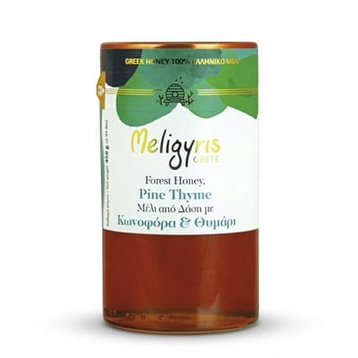 Meligyris Griekse Tijm Dennenhoning - Rauwe Honing - Onbewerkt & Puur - 450g