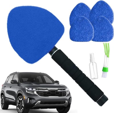 Ruitenreiniger Gereedschap - Auto Glas Reiniger - Auto Binnenkant Reinigen - Uitschuifbare Steel - 41-57 cm - Blauw