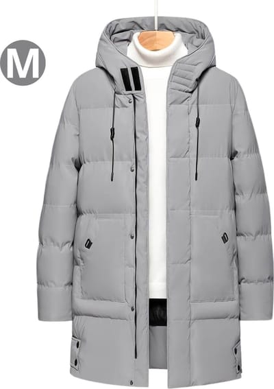 Nivard Winterjas - Heren - Parka Heren - Jas - Winter - Volwassen - Grijs - Maat M