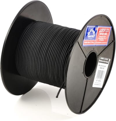 Zwart Elastisch Bungeekoord 3mm - Sterk Schokkoord Touw op Rol van 100 Meter