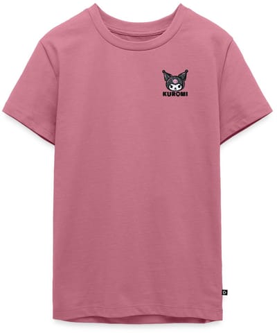 Kuromi Geborduurd Portret Premium T-Shirt Tiener