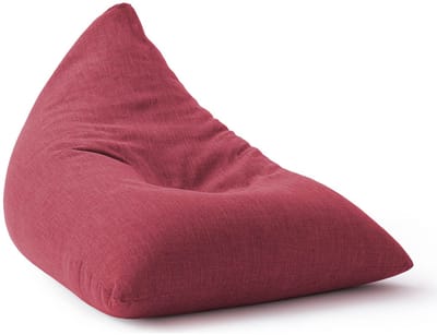 Lumaland Indoor linnen zitzak, driehoekige comfortabele zitzak voor binnen, 370 l vulling, 150 x 100 x 100 cm, linnenlook en feel, verrot
