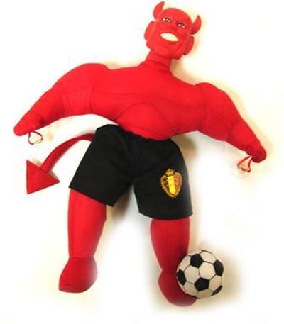 mascotte popje Rode duivels 35 cm
