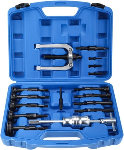 Lagertrekker Set - Trekkerset Lager - Auto Reparatie - Blind Gat Trekkers - 16 Delig - Zilver