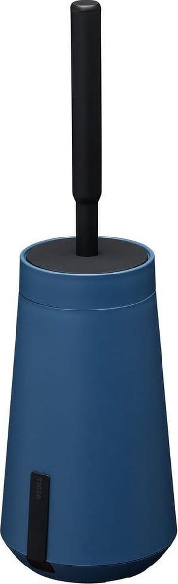 Tiger Tess - WC borstel met houder - Vrijstaand of hangend - 3M tape - met Swoop® borstel flexibel - Blauw / Zwart