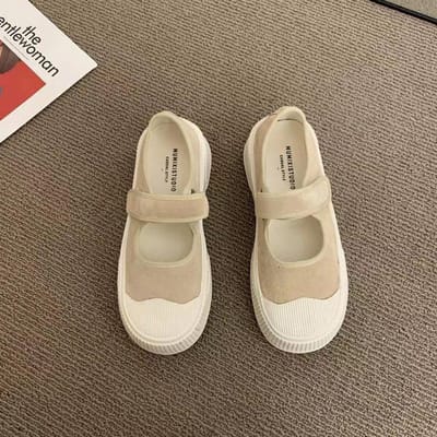 Damesschoenen Zomer Nieuwe Harajuku Stijl Casual Schoenen Lazy Klittenband Retro Canvas Schoenen Gemengd Partij 40 gray