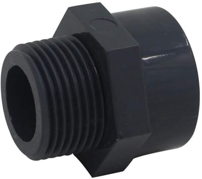 Dailygoods - PVC Male Thread Adapter - Verbinding voor Tuinpompen - Binnendiameter 32mm - Slangverbinder - Geschikt voor Zwembaden - PVC Draadverbinder