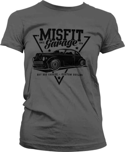 Misfit Garage Dames Tshirt -S- Since 2014 Grijs