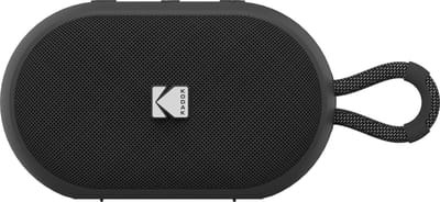 Kodak Draagbare draadloze luidspreker PWS-2284 - Waterdicht (IPX7), Bluetooth, 6 W RMS, TWS-stereo, 1500 mAh-batterij, 10-12 uur batterijduur, handsfree-functie, siliconen draagriem, Type-C-kabel meegeleverd - Zwart