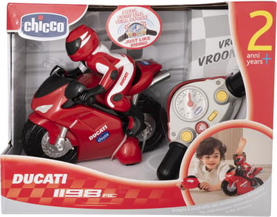 Chicco Ducati 1198 RC Bestuurbare Motor met Stuur Afstandsbediening, Motorgeluid en Toeter (2-6 Jaar)