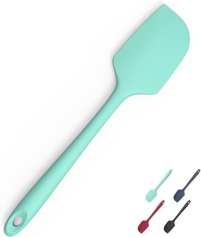 Hittebestendige siliconen spatel voor bakken en koken, BPA-vrij, 29 cm, ideaal voor roeren en schrapen, krasbestendig en anti-aanbak.