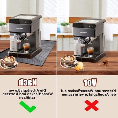 Siliconen Onderzetter voor Koffiemachine, 48 x 30 cm, Antislip Mat voor Volautomatische Koffiemachines, Geschikt voor Diverse Merken zoals De Longhi en Philips