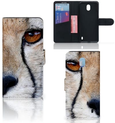 Nokia 1 Plus Telefoonhoesje met Pasjes Cheetah