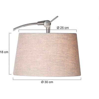 Steinhauer - Lampenkap - Rond 30 cm - Grijs - Bovensupport