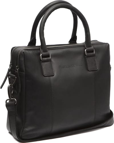 The Chesterfield Brand Shopper Tabletzak met laptopvak Santiago Business Bag Black Zwart